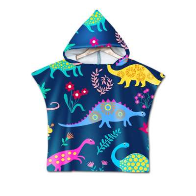 Organic Microfiber Super Absorbent Dinosaur Hooded Towel For Kids